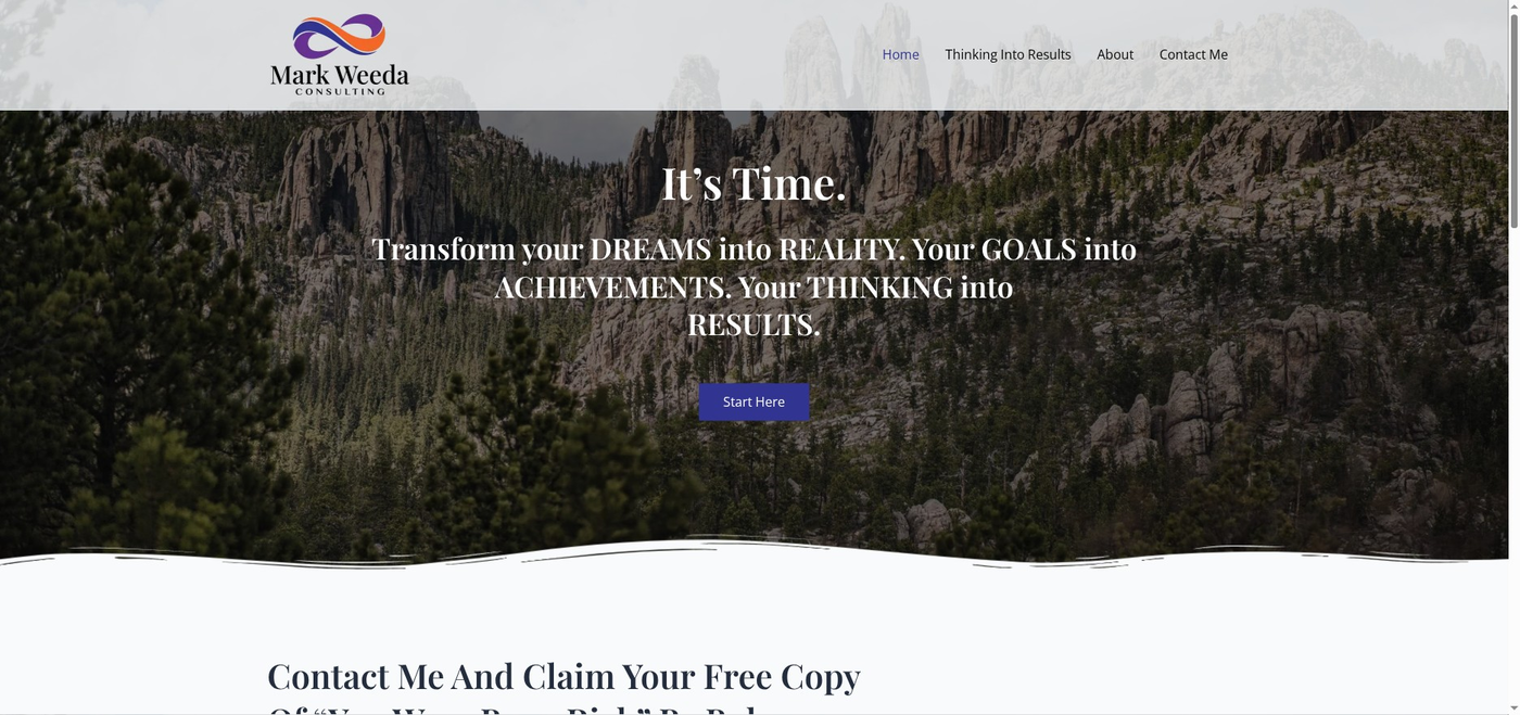 Mark Weeda Coaching website built by Allen Design & Development