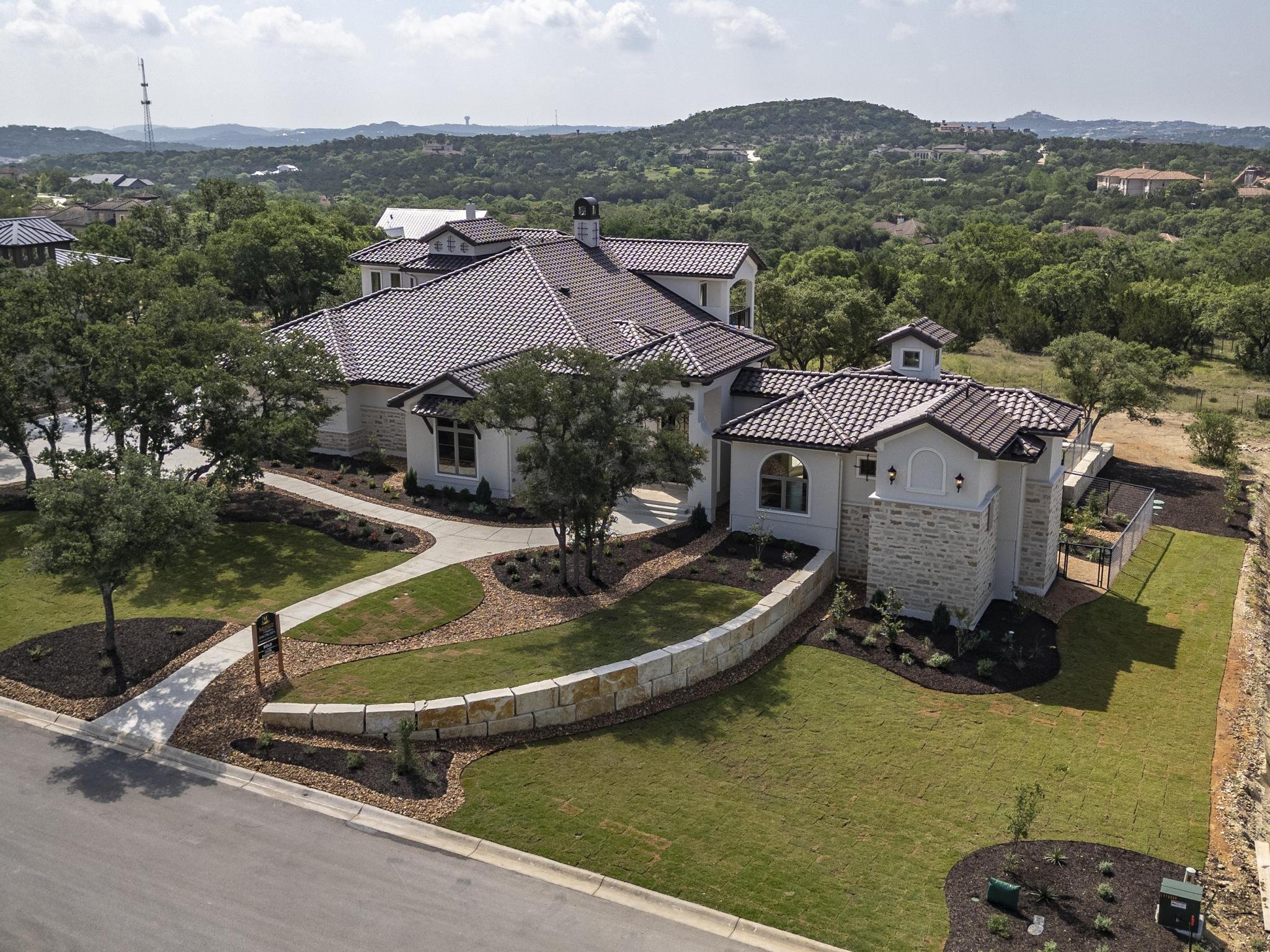 11130 Barreal custom home by Marquis Builders, aerial view