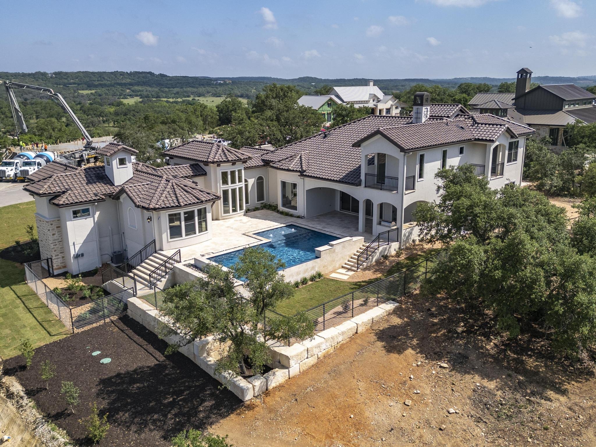 11130 Barreal custom home by Marquis Builders, aerial view