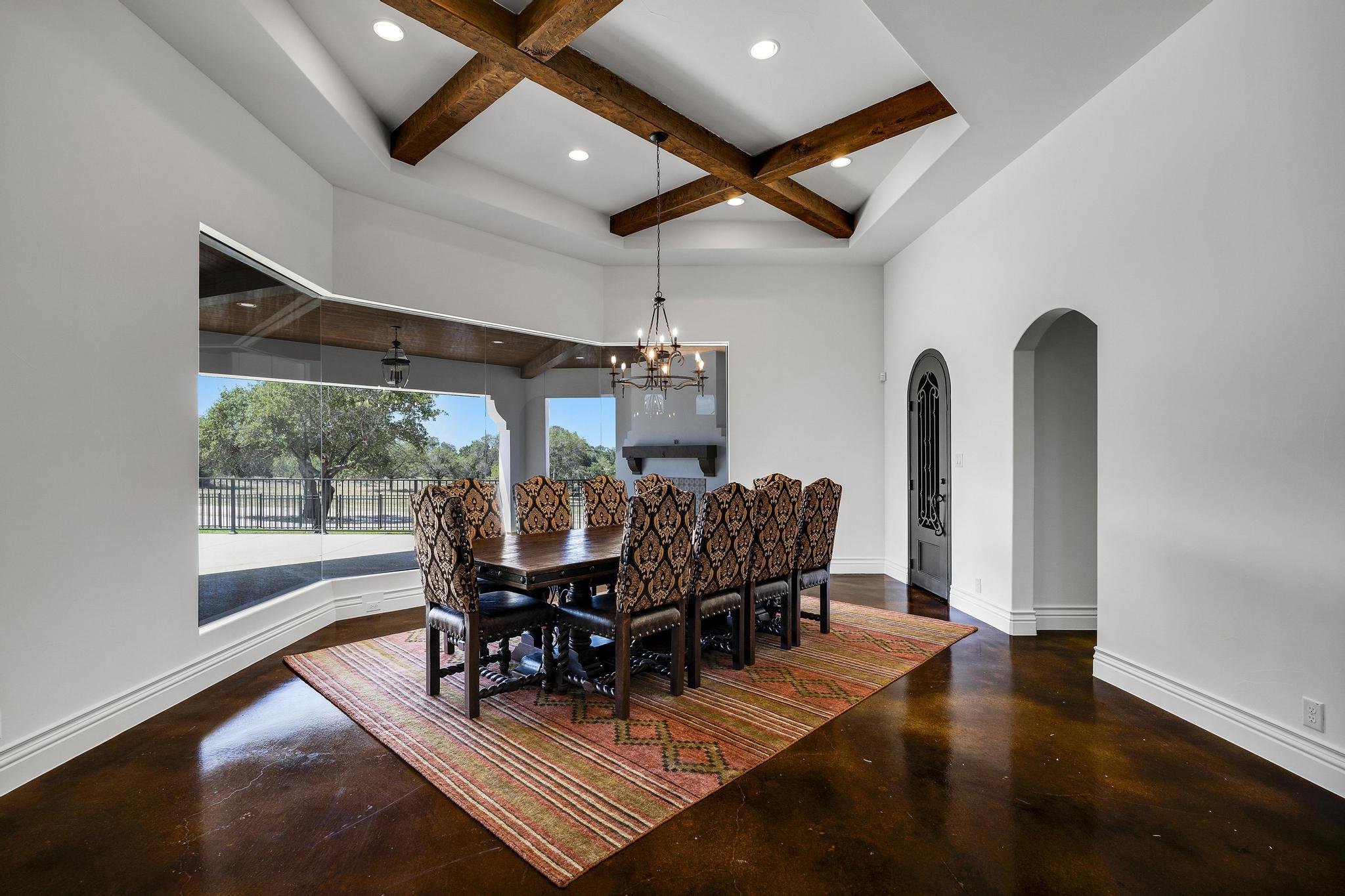 A custom home interior detail in a Marquis Builders Hill Country build