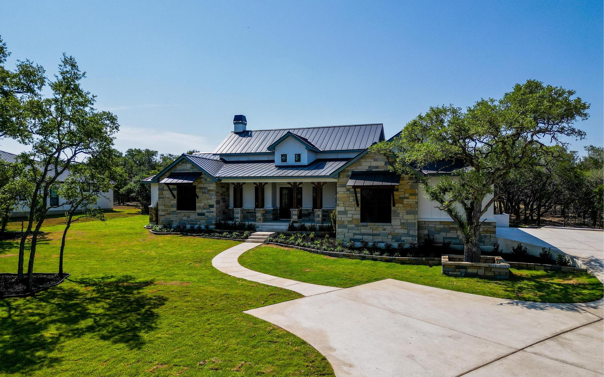 Marquis Builders custom home aerial view, 979 Belle Oaks Blvd