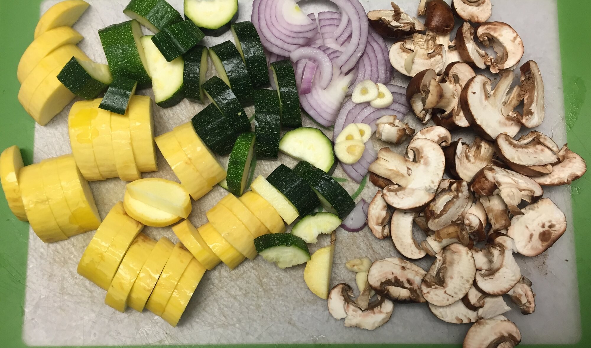 Fresh, whole vegetables prepared for a gut-friendly meal