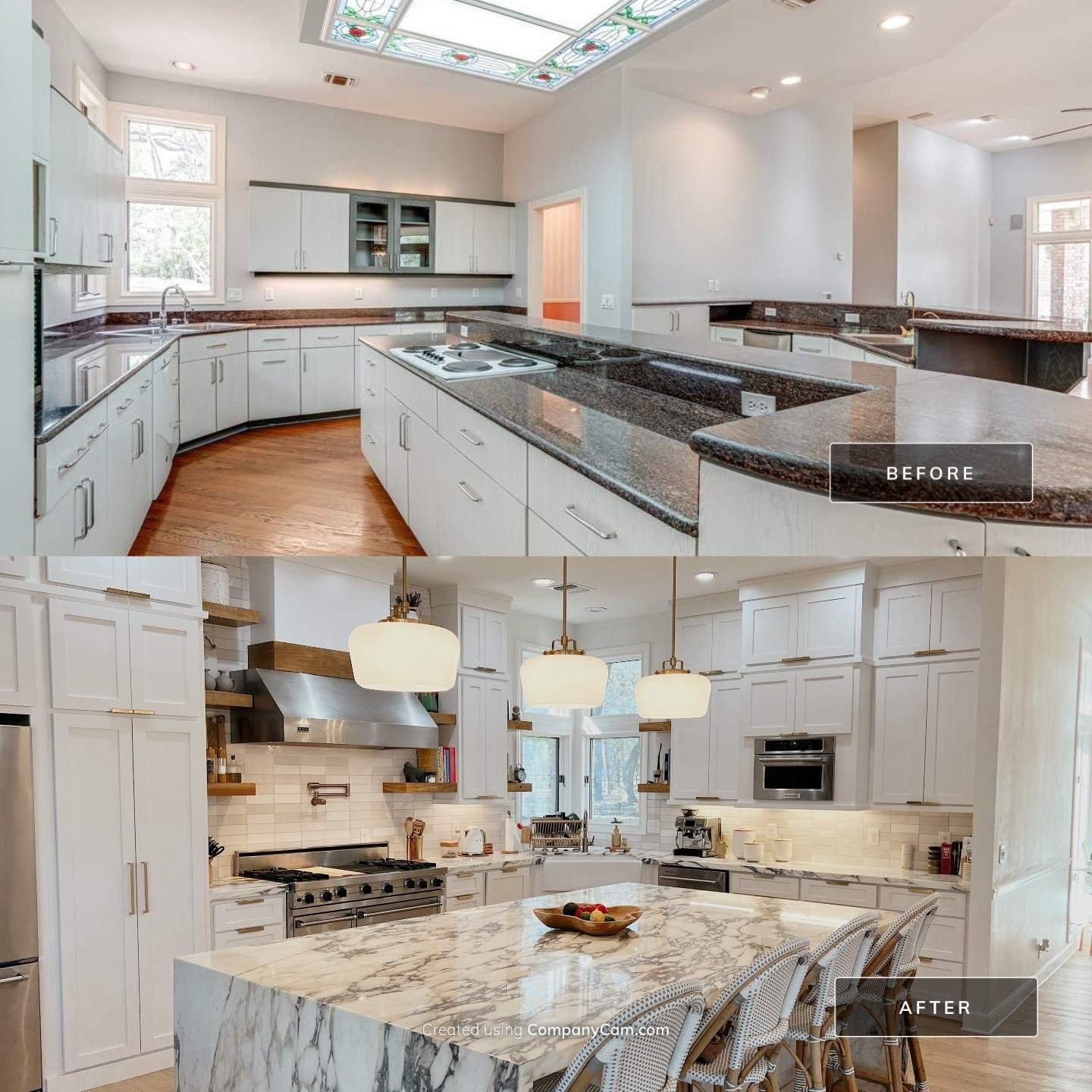 Kitchen remodel before and after